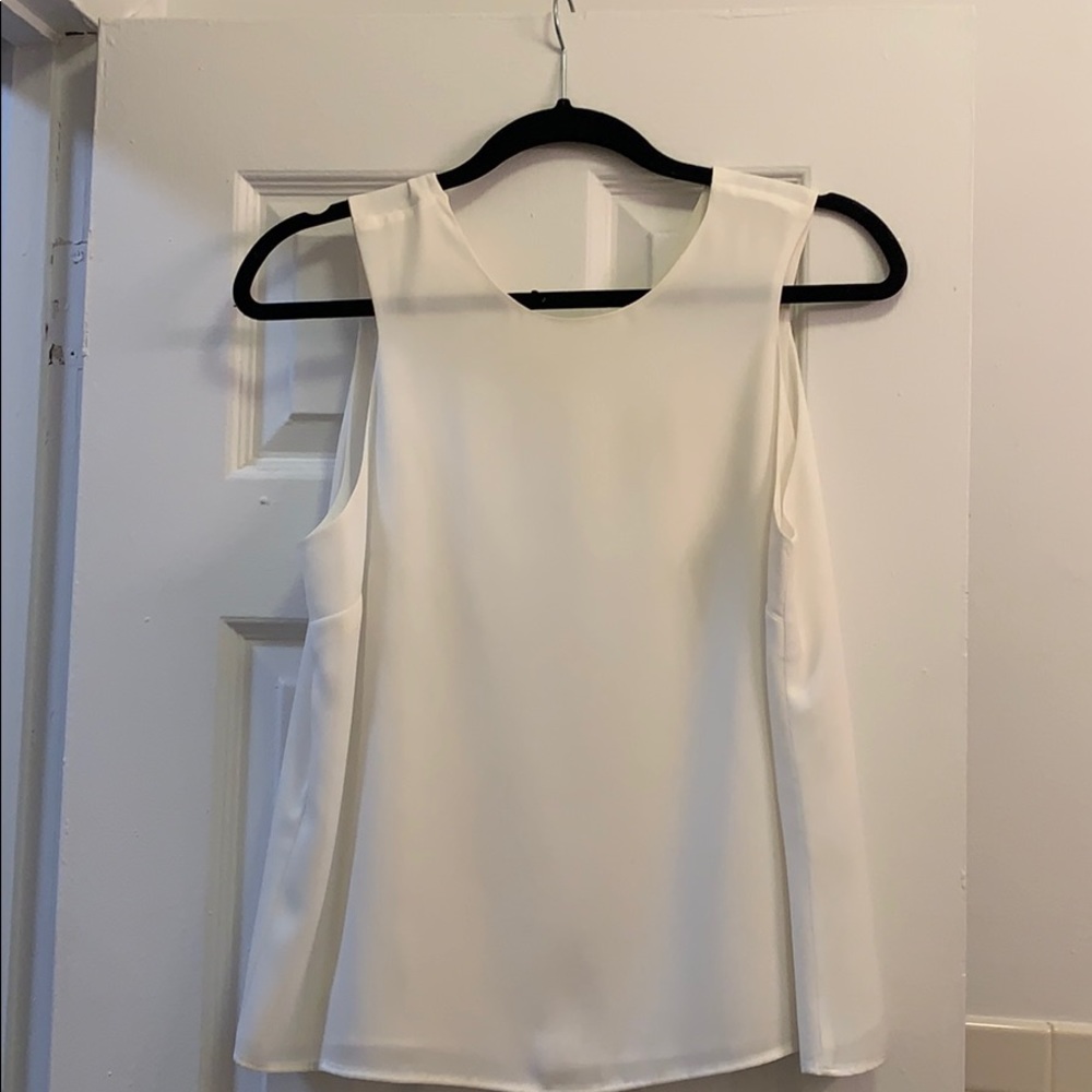 White silky chiffon top from Zara